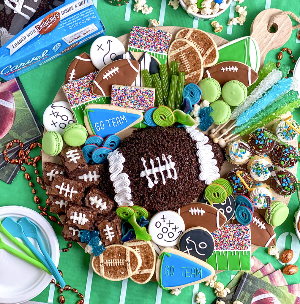 football ice cream cake