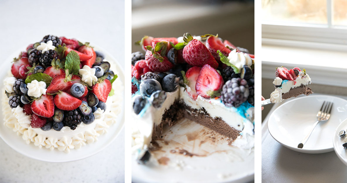 Berry-Topped Lil' Love Ice Cream Cake